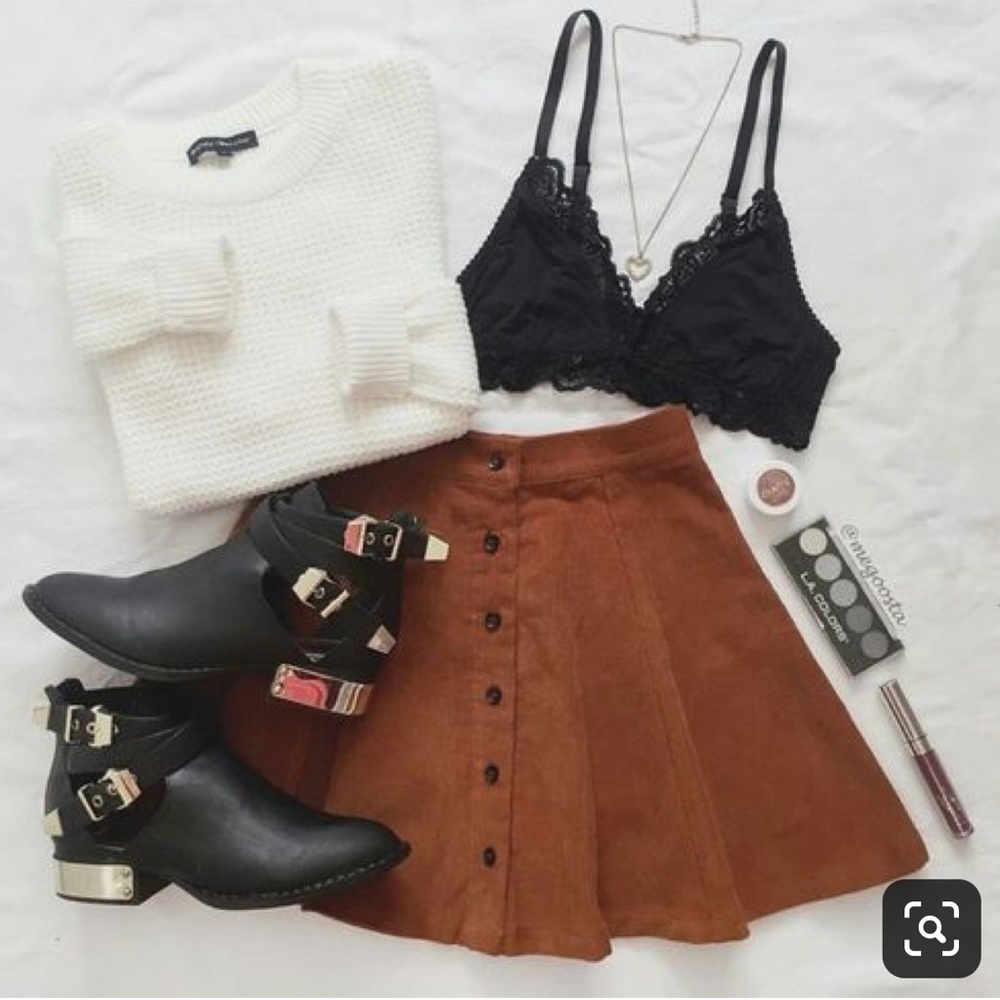 💖CORDUROY BRANDY MELVILLE SKATER SKIRT 🌻